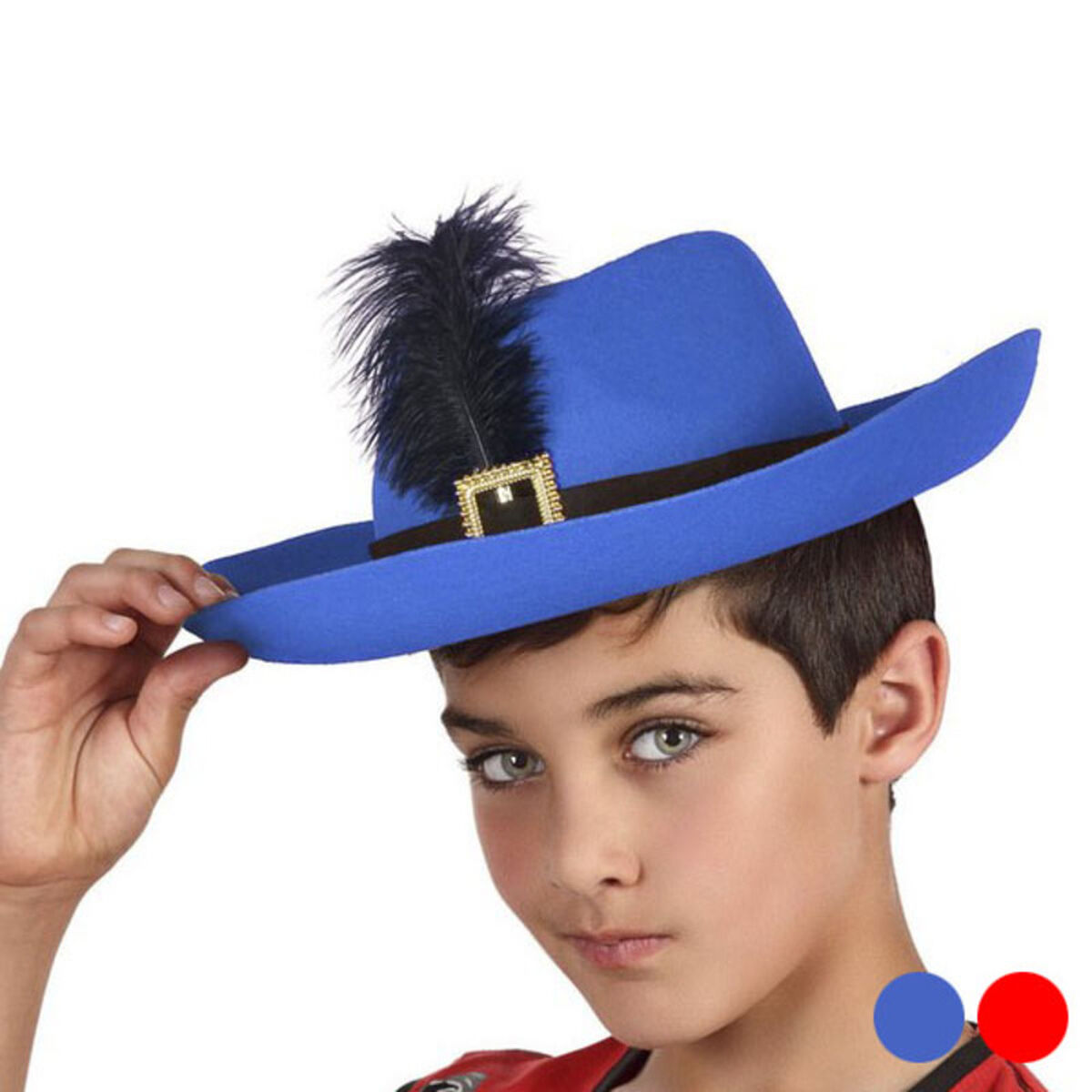 Hat Blue Red Blue